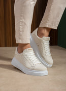 Zapatillas Casual de ante blancas para hombre - 2623