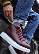 Men's Claret Red Boots - 258