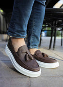 Men's Classic Brown Loafers - 127