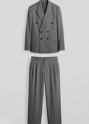 Men's Dark Gray Oversized Suit - 0005