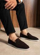 Men's Genuine Leather Brown Loafers - 2621