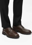 Men's Genuine Leather Classic Brown Shoes - LUASS
