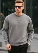 Men's Gray Basic Sweatshirt - Michail