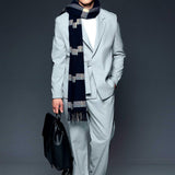 Men's Gray Belted Oversized Suit - OTE