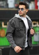 Men's Gray Oversized Denim Jacket - LTC