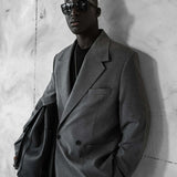 Men's Gray Oversized Suit - 0001