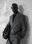 Men's Gray Oversized Suit - 0001