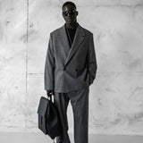 Men's Gray Oversized Suit - 0001