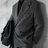 Men's Gray Oversized Suit - 0001