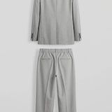 Men's Gray Oversized Suit - 0005