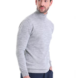Men's Gray Regular Fit Knit Sweater - HTU