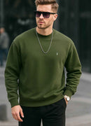 Men's Khaki Basic Sweatshirt - Michail