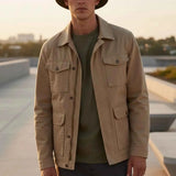 Men's Ritar bucket hat in dark olive, wide brim, soft fabric.