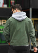 Men's Khaki Oversized Denim Jacket - LTC
