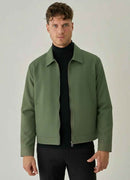 Men's Khaki Regular Fit Jacket - Bossago