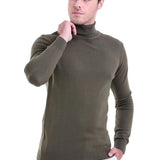 Men's Khaki Regular Fit Knit Sweater - HTU