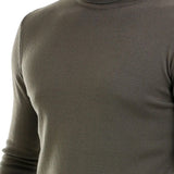 Men's Khaki Regular Fit Knit Sweater - HTU