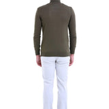Men's Khaki Regular Fit Knit Sweater - HTU