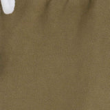 Olive khaki shorts fabric close-up showing textured weave