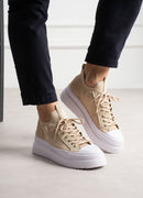 Men's Knit Beige Sneakers - 2601