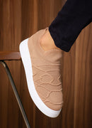 Herren-Sneaker aus Strick in Beige – 411