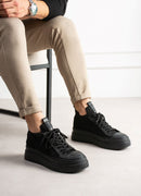 Men's Knit Black Sneakers - 2601