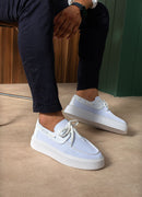 Men's Knit White Shoes - 2602