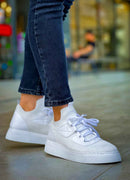 Men's Knit White Sneakers - 2425