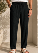 Men's Linen Black Pants - NL
