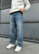 Men's Navy Blue Baggy Jeans - DJ