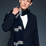 Men's Navy Blue Belted Oversized Suit - OTE