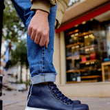 Men's Navy Blue Boots - 258