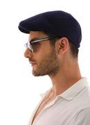 Men's Navy Blue Flat Cap - Ritag