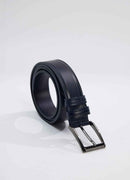 Men's Navy Blue Genuine Leather Belt - KMR