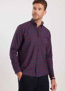 Men's Navy Blue Orange Shirt - Regz