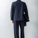Men's Navy Blue Oversized Suit - 0001