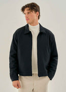 Men's Navy Blue Regular Fit Jacket - Bossago
