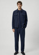 Men's Navy Blue Relaxed Fit Suit - 0002