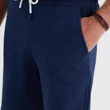 Men's TDRS navy blue shorts with white drawstring and side pockets
