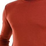 Men's Orange Regular Fit Knit Sweater - HTU