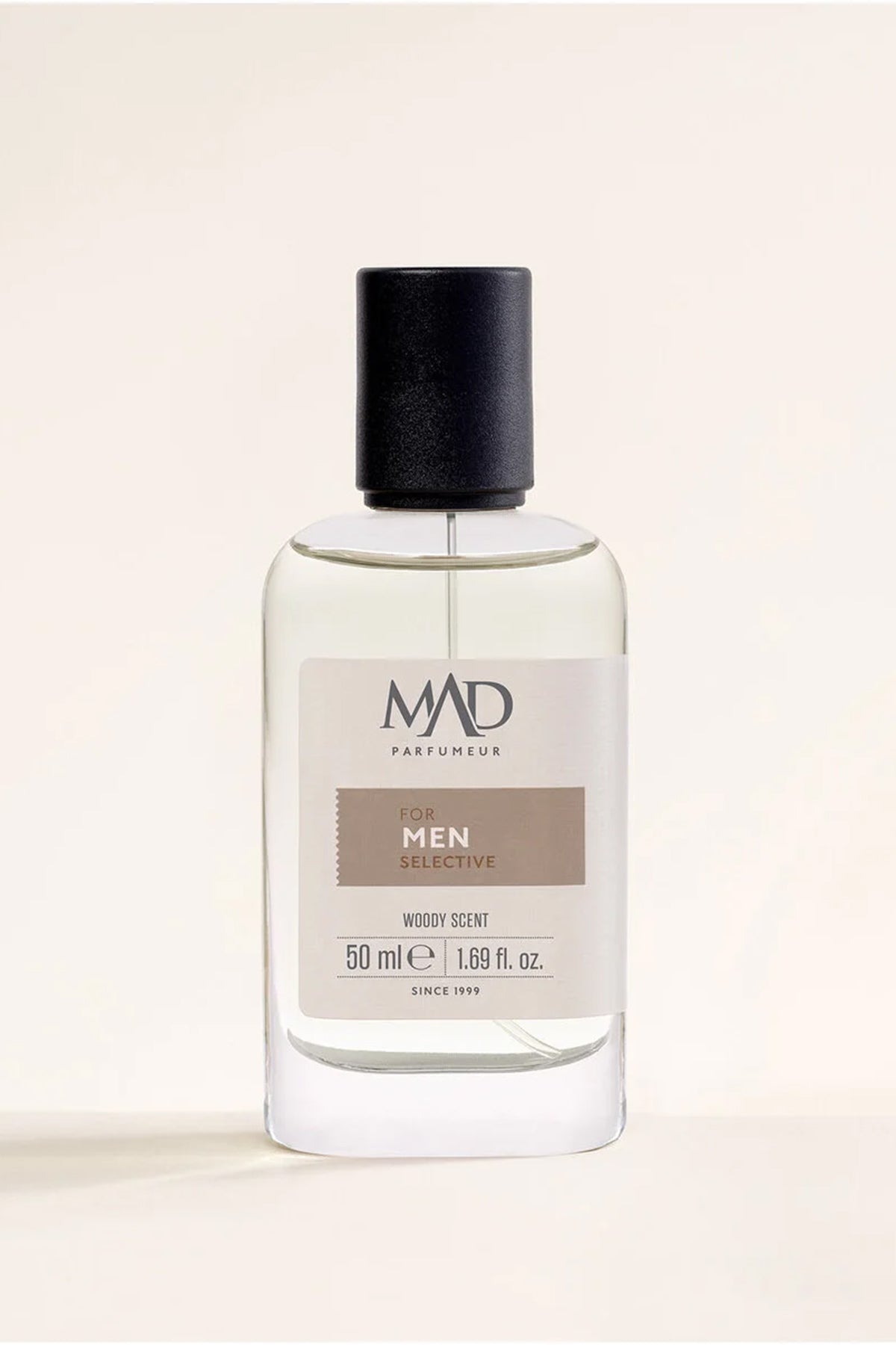 Men's perfume bottle with black cap, Men Selective label, 50 ml
