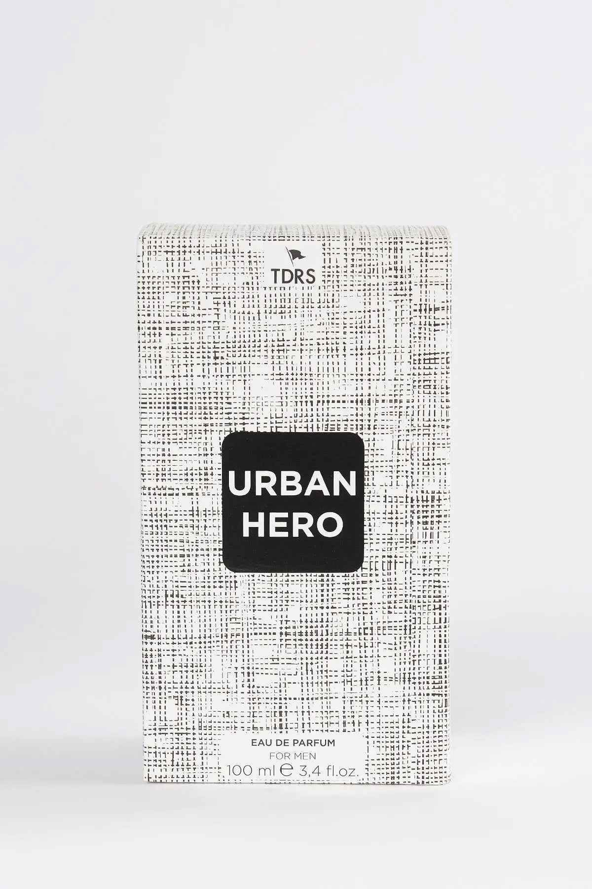Men's eau de parfum box with Urban Hero logo, TDRS, 100 ml