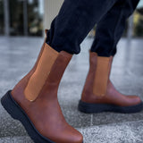 Men's Tan Black Boots - 223