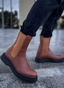 Men's Tan Black Boots - 223
