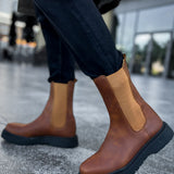 Men's Tan Black Boots - 223