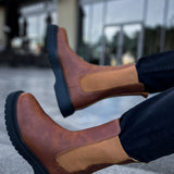 Men's Tan Black Boots - 223