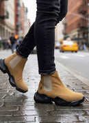 Men's Tan Suede Boots - 0444