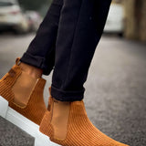 Men's Tan Suede Boots - 069