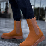 Men's Tan Suede Boots - 223