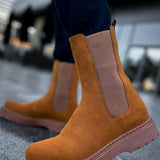 Men's Tan Suede Boots - 223